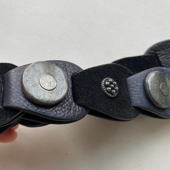 NEW without Tag - Free People Medallion Black Leather Belt M/L - Picture 5 of 10